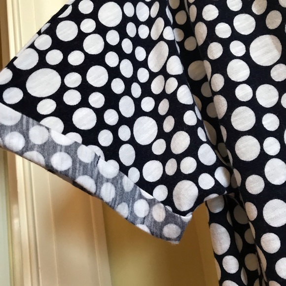 C Est 1946 navy with white polka dots tunic style top or short dress Sz large - Picture 5 of 11